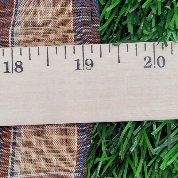 Vintage 80s Shadow Plaid Pearl-Snap Shirt M 19x29 Shirttail - Picture 11 of 16